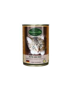 Baskervile КОНСЕРВОВАНИЙ КОРМ СУПЕР-ПРЕМІУМ КЛАСУ ДЛЯ КОТІВ ІНДИЧКА ТА ЯЛОВИЧИНА
